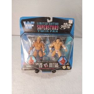 WWF JAKKS Limited Edition Superstar 2-Pack SYCHO SID + BRITISH BULLDOG Figures